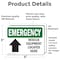Signmission Rescue Equipment Located Here, 5 in W x Rectangle, Vinyl Decal OS-2PACK-EM-D-35-L-10350 - alternate 2